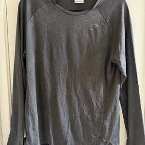 Gymshark Heather Gray Seamless Performance Longsleeve Large